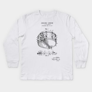 SNARE DRUM patent Kids Long Sleeve T-Shirt